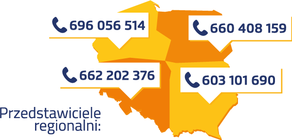 Przedstawiciele regionalni mapka